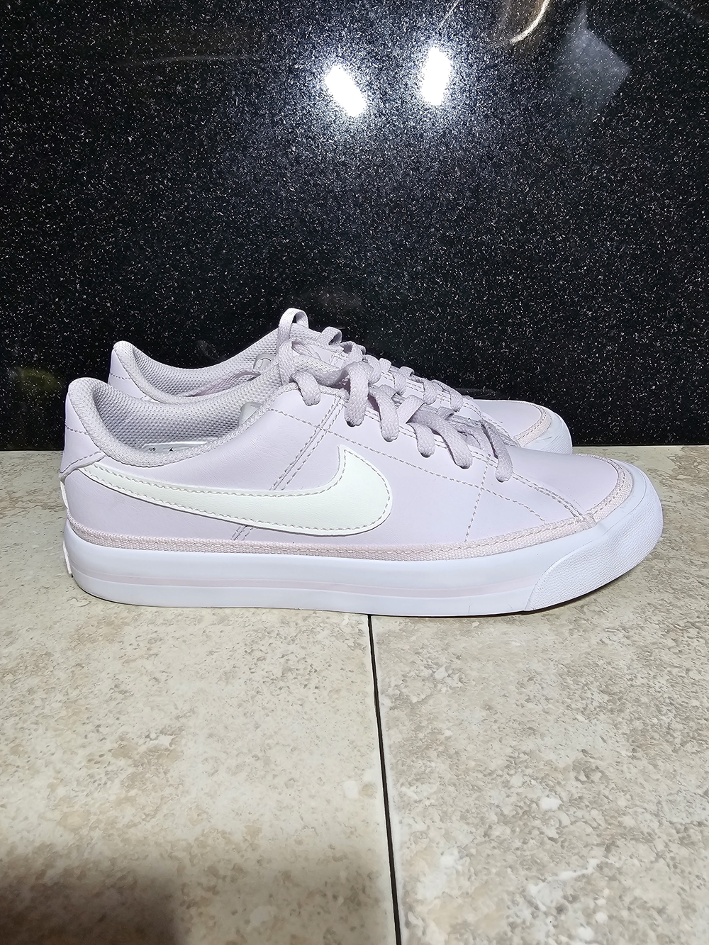 Nike Low-Top Sneakers - Pale Pink with White Swoosh